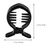 Mobestech Hair Styling Accessories 2pcs Round Inner Toothed Hair Clips Fish Tail Clips Ponytail Holder Strong Tension Hair Claws Hair Accessories for Women Girls Styling (Black)