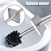 DOWRY Stainless Steel Toilet Bowl Brush and Holder for Bathroom Storage Organization Deep Cleaning Covered Brush Cleaner