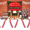 Hegbolke 4 Pack Baseball Tablecloths - Baseball Party Table Cover Rectangular Baseball Pattern Table Cloth for Kids Sports Baseball Birthday Party Supplies, 86.6" x 51.2"