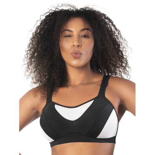 PARFAIT Women's Dynamic P5541 Full Bust Bounce Control Sports Bra-Black-34E
