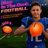 Glow in the Dark Football, Size 6 Light up Football with Charging Cable & Pump, Outdoor Sport Football Toys for Evening Play and Camping, Christmas Birthday Gifts for Boys 6-12 Year Old, Orange