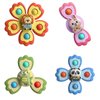 4 Pcs Suction Cup Spinner Toy for Babies, Baby Bath Toys for Toddlers 6 12 18 Months, Fidget Spinners Toy for Kids 1-3 Christmas Birthday Baby Gifts Spinning Sensory Toys