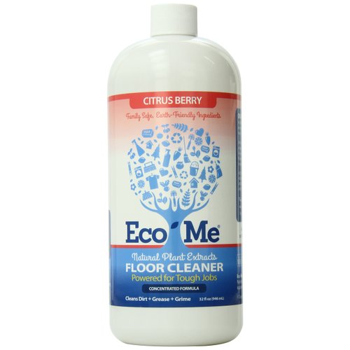 Eco-me Natural, Plant-Based Concentrated Multi-Surface and Floor Cleaner, Clear, 31.99 Fl.Oz, Citrus Berry
