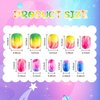 BOARDFEB 216Pcs 9 Pack Kids Press on Nails Grils Full Cover Short False Stick on Nail Tips for Kids Nail Art Decoration Christmas Birthday Valentine's Party Favors Gift(Gradient Style)