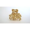 Generic Small mini gold metal flowers leaf hair claw clip