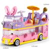 Bunny Camper Van Building Set for Girls 6-12 Compatible with Lego Friends Sets for Girls 8-12 Bus Vehicle Toy Compatible with Legos for Girls Age 8-12 Fun Gift for Boys, Girls, and Kids Ages 6+