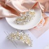 E EMZHOLE Luxury Hair Barrettes Crystal Flower Hairpin Spring Clip Baroque Alloy Bridal Bridesmaid Headdress