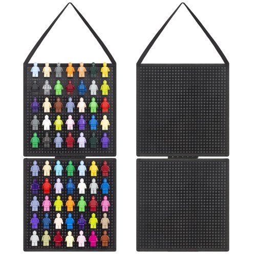 JOYMOMO Hanging Mini Figures Display Case Action Figures Block Removable Case Toy Mini Figure Storage (Without Mini Figures) Black