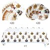 Dog Party Tableware Set,20 Plates and 20 Napkins and Tablecloth71 '' x 42 '',Dog Birthday Theme Party Decorate Supplies
