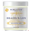 Peruvian White Braids N Lox Braiding Gel Deep Penetrating Moisturizing Treatment Minimizes Breakage Of Hair Natural Care 16oz black