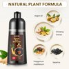 COSYAGE Black Hair Dye Shampoo for Gray Hair - 3 In 1 Hair Color Shampoo for Women, Natural Ingredients, Ammonia-Free, Champu Para Canas Mujer, Black (500mL,17.6 Fl Oz)