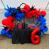 Red Blue Black Balloon, 12 Inch Spider Party Decorations, Matte Red Black and Royal Blue Latex Balloon with Confetti Balloons for Kids Boys Spider Hero Theme Birthday Baby Shower Halloween Party