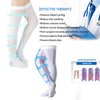 2 Pairs Anti Embolism TED Hose Compression Stockings,15-20 Mmhg Thigh High Compression Socks,Post Surgery Support White Compression Sock for Women & Men (White, XL)