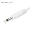 MECCANIXITY 4pcs USB to DC Power Cable 3A 5V DC Power Cord 5.5mm x 2.1mm Jack Charging Plug Connector Cable Adapter for Fan Camera Phone Tablet Devices (1ft/0.3 M, White)
