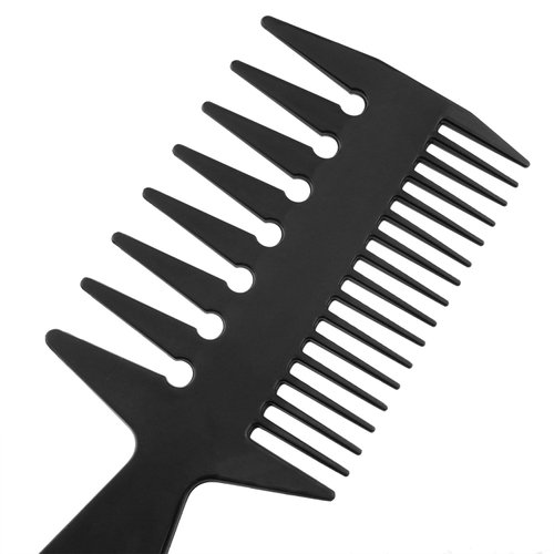 Dsjnf Watercolor Comb Black 3 in 1 Plastic Double Sided Floating Picture Comb Paint Comb Paper Marbling Comb Paper Watercolor Art Tools 2PCS