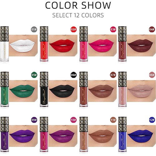 Matte Liquid Lipstick for Women, Long Lasting Waterproof Lip Gloss, Non-Fading Vampire Cosmetics Party Makeup Gift, Professional Lip Stain for Halloween Party Goth Makeup, Cosplay (Vampire#4)