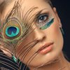 14 Pcs Peacock Butterfly Temporary Tattoos Sticker Self Adhesive Face Gems Peacock Pattern Butterfly-Shaped Face Tattoos Sticker with Green Blue Face Rhinestone Gems for Make-up Halloween Rave Party