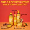 Alaffia Authentic African Black Soap Triple Milled, Long-Lasting and Ultra-Moisturizing Soap Bar, Unscented 5 Oz (Pack of 3)