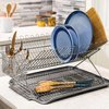 Utensil Drying Rack, 3 Compartments, Chrome