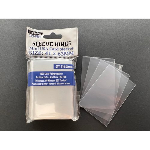 Sleeve Kings Mini USA Card Sleeves 41 X 63 mm (4x110 Pack, 440 Sleeves)