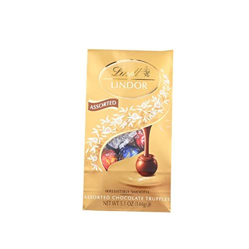 Lindt LINDOR Assorted Chocolate Truffles ,5.1 Ounce (Pack of 4)