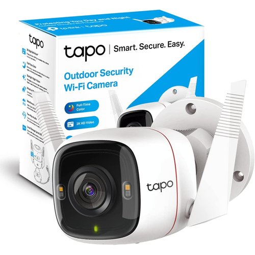 TP-Link Tapo 2K QHD Security Camera Outdoor Wired, Starlight Sensor for Color Night Vision, Free AI Detection, Works with Alexa & Google Home, Built-in Siren, Cloud/SD Card Storage (Tapo C320WS)