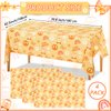 4 Pcs Stay Groovy Tablecloth Retro Hippie Boho Party Table Covers Daisy Flower Bohemian Rainbow Tablecloths Disposable Waterproof Table Cover 60s Theme Birthday Party Decor Supplies (42.5 x 70.8 Inch)