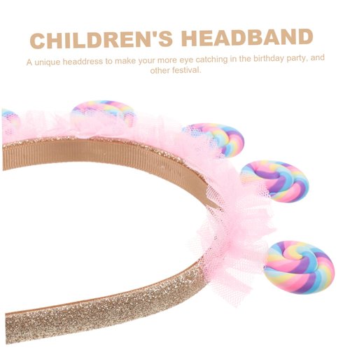 EXCEART Lollipop Headband, Colorful Party Headdress, Plastic Candy Hair Clip, One Size Fits Most, Suitable for Most People, Cartoon Design, Lollipop Costume, Girls' Costume Accessory