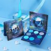 docolor Eyeshadow Palette 9 Colors Blue Eyeshadow Gemstone Shadow Palette Highly Pigmented Mattes Shimmers Naked Smokey Glitter Cream Colorful Powder Blendable Long Lasting Waterproof Makeup Palette