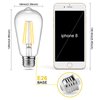 Ascher LED Edison Bulbs 6W, Equivalent 60W, High Brightness Daylight White 4000K, 700 Lumens, ST58 Vintage LED Filament Bulbs with 80+ CRI, E26 Base, Non-Dimmable, Clear Glass, Pack of 8