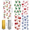 Outus 100 Pieces Christmas Cellophane Treat Bags, Plastic Christmas Cello Bags with Twist Ties for Candy, Cookie, Goodies, Gift Wrap, Xmas Party Favor Supplies (Multiple Pattern)