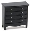 Dollhouse Miniature Chest of Drawers (Black)