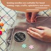 Premium Hand Sewing Needles, Curved Needles, Hand Sewing Needles Kit Assorted Needles Sharp Sewing Needles 4 Size Leather Curved Needles with Threaders for Leather Repair and Art Crafts