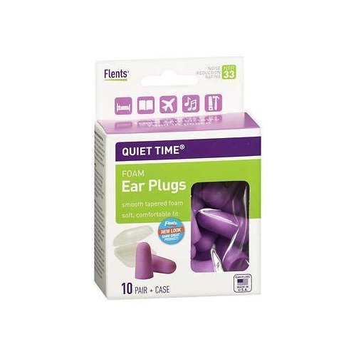Flents Quiet Time Comfort Foam Ear Plugs - 10 Pair, Pack of 2
