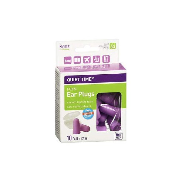 Flents Quiet Time Comfort Foam Ear Plugs - 10 Pair, Pack of 2