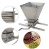 2 Roller Grain Crusher Mill, Stainless Steel Crusher Malt Mill Homebrew Manual Grain Mill Low Speed Drill Available Malt Crusher Gap Adjustable Barley Grinder