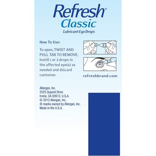 REFRESH Classic Lubricant Eye Drops Single-Use Containers 50 Each (Pack of 2)