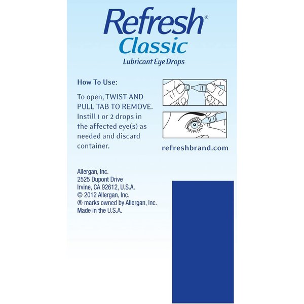REFRESH Classic Lubricant Eye Drops Single-Use Containers 50 Each (Pack of 2)