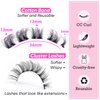 Focipeysa Lash Clusters DIY False Eyelashes Natural Wispy Faux Mink Lashes 13mm D Curl Cluster Eyelashes Extensions Natural Look Lashes DIY at Home