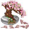 Building Blocks for Adults- Cherry Blossom Tree Building Toys, Bonsai Botanical Collection Toy Building Sets, Plants and Flowers DIY Home Decoration, Gifts for Women Kids (Not Compatible with Lego)