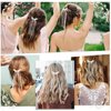 Tyqour 2pcs Lace Hair Bows Clips with Long Tail for Women Girls White Lace Bows for Hair Cute Lace Hair Ribbon Bow Bowknots Tassel Hair Barrettes Gifts for Baby Toddlers Teens Kids