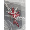 Kercisbeauty Women Red Hair Comb Wedding Bridal Crystal Clip Bridesmaid Hair Dress Prom Special Occasion Hair Accessories