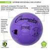 Champion Sports Extreme Series Soccer Ball, Size 3 - Youth League, All Weather, Soft Touch, Maximum Air Retention - Kick Balls for Kids Under 8 - Competitive and Recreational Futbol Games, Purple