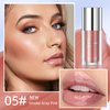 QIUFSSE Korean Clear Lip Oil Tinted Lip Plumper Gloss for Women Big Brush Head Hydrating Lip Glow Oil for Lip Care and Dry Lips - 05 Smoke Gray Pink