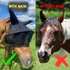 Solar Vizor Horse Fly Mask with Ears (Size Mini),100% UV Eye Protection for Horses with Uveitis, Photosensitivity, Ulcer, Head Shaking, Solid Durable EVA Lining Across The top Half of The Solar Vizor