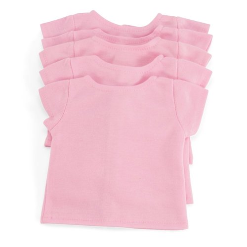 Emily Rose 18 Inch Doll Clothes 5 Pack Pink 18-in Doll Classic Casual T-Shirts Tees Basics Value Bundle | Gift-Boxed! | Fits Most 18" Dolls