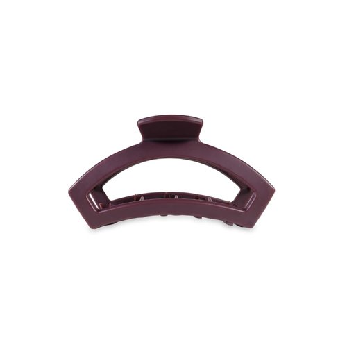 TELETIES - Open Medium Hair Clip - Fall Collection - Hair Claw Clips for Women - Strong Grip, Bendable Teeth, Curved Design - For All Hair Types and Textures - Burgundy Bliss