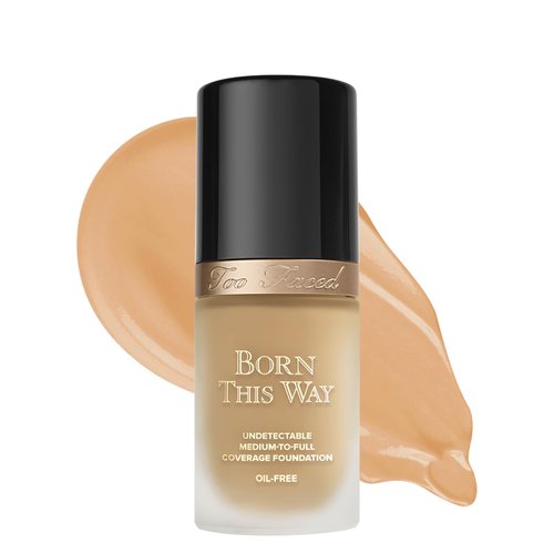 Too Faced Born This Way Natural Finish Longwear Liquid Foundation, Golden Beige, 1.01 Fl Oz