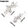 4 Pieces Bridal Hair Clips, Rhinestone Hair Accessories Leaf Wedding Hair Pins Crystal Bobby Pins Silver Hairpin Jewelry Barrette for Brides Bridesmaids Flower Girls (Elegant Type)