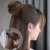 Katartizo Black Mini Hair Bun Extension Curly Chignon Claw Clip Hairpiece Topknot Accessories for Women Girls
